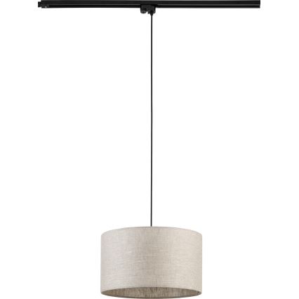 Żyrandol na lince do 1-fazowego systemu szynowego TRACER 1xE27/15W/230V śr. 38 cm czarny/szary