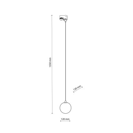 Żyrandol na lince do 1-fazowego systemu szynowego TRACER 1xG9/8W/230V czarny/biały