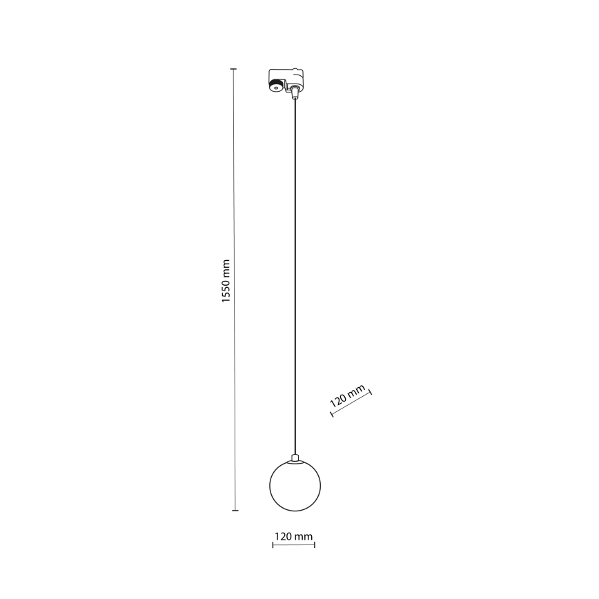 Żyrandol na lince do 1-fazowego systemu szynowego TRACER 1xG9/8W/230V czarny/biały