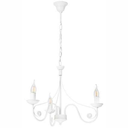 Żyrandol na łańcuchu DONATO 3xE14/40W/230V biały