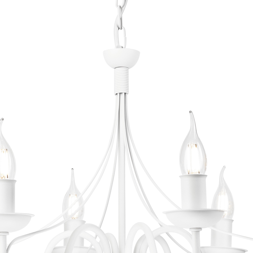 Żyrandol na łańcuchu DONATO 6xE14/40W/230V biały