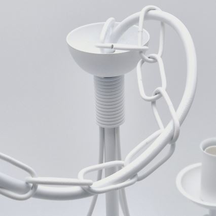 Żyrandol na łańcuchu DONATO 6xE14/40W/230V biały