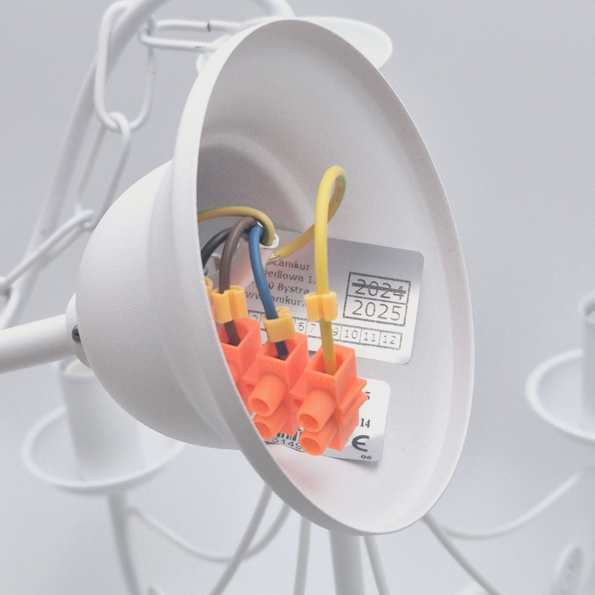 Żyrandol na łańcuchu DONATO 6xE14/40W/230V biały
