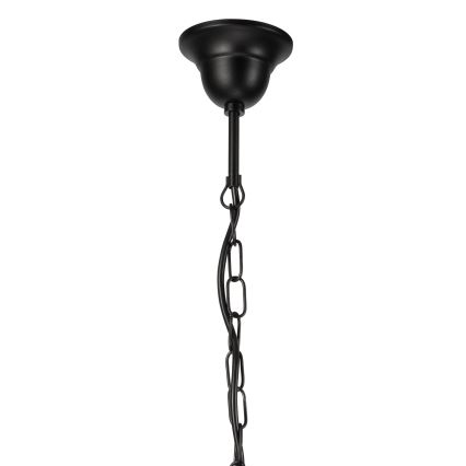 Żyrandol na łańcuchu DONATO 6xE14/40W/230V czarny