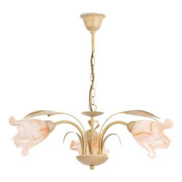 Żyrandol na łańcuchu DUCATTI 3xE14/10W/230V złoty