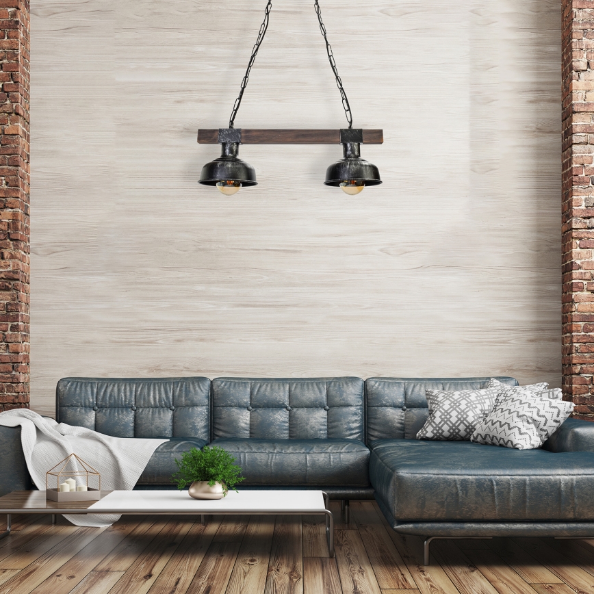 Żyrandol na łańcuchu FARO 2xE27/60W/230V