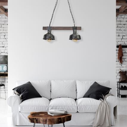 Żyrandol na łańcuchu FARO 2xE27/60W/230V