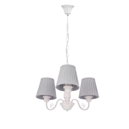 Żyrandol na łańcuchu FIREZ 3xE27/40W/230V biały/szary