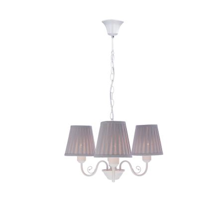 Żyrandol na łańcuchu FIREZ 3xE27/40W/230V biały/szary