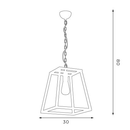 Żyrandol na łańcuchu FRAME 1xE27/60W/230V