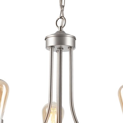 Żyrandol na łańcuchu GINA 3xE27/60W/230V matowy chrom