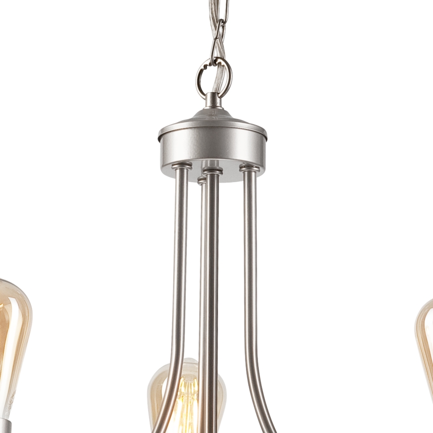 Żyrandol na łańcuchu GINA 3xE27/60W/230V matowy chrom