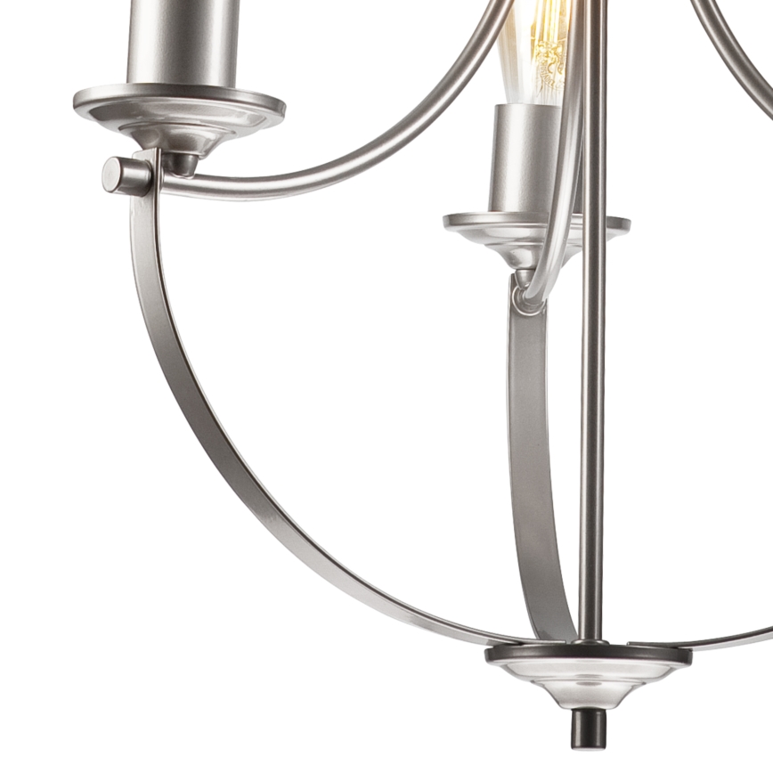 Żyrandol na łańcuchu GINA 3xE27/60W/230V matowy chrom