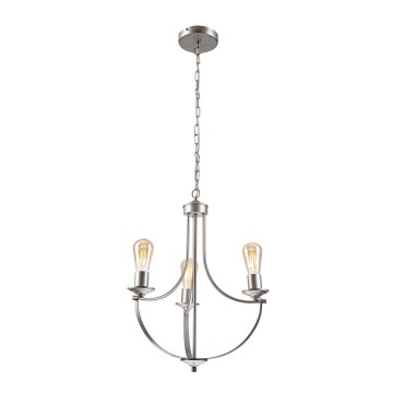 Żyrandol na łańcuchu GINA 3xE27/60W/230V matowy chrom