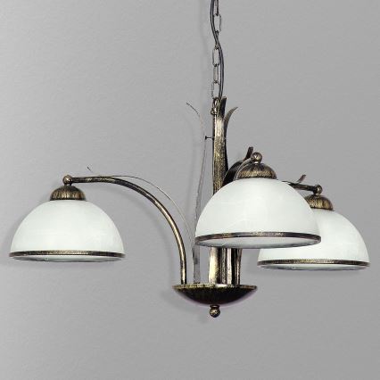 Żyrandol na łańcuchu KORFU 3xE27/60W/230V