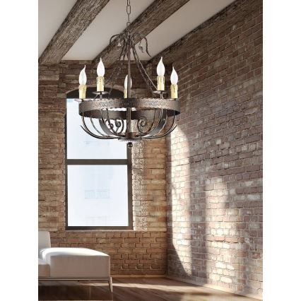 Lampa wisząca LOARA 5xE14/60W/230V