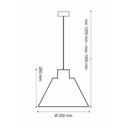 Żyrandol na łańcuchu LOFT 1xE27/60W/230V