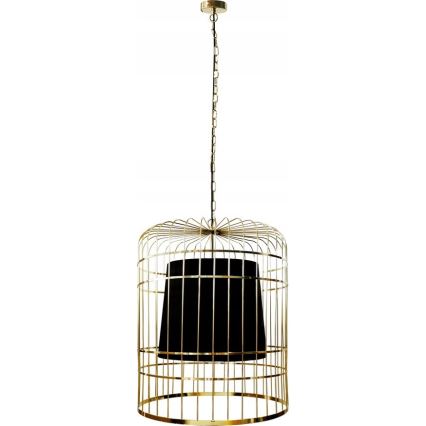Żyrandol na łańcuchu LONGIS 2xE27/60W/230V śr. 60 cm złoty/czarny