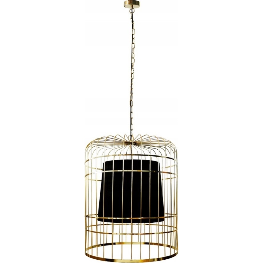 Żyrandol na łańcuchu LONGIS 2xE27/60W/230V śr. 60 cm złoty/czarny
