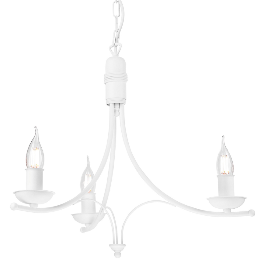 Żyrandol na łańcuchu LUCY 3xE14/60W/230V biały