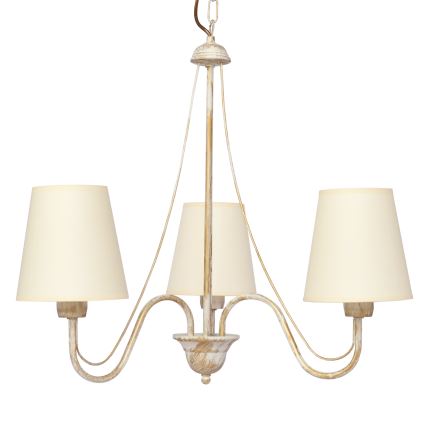 Żyrandol na łańcuchu MALBO 3xE27/15W/230V beżowe