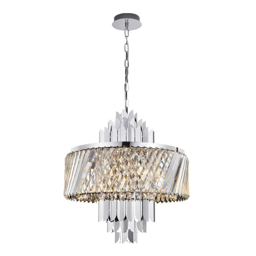 Żyrandol na łańcuchu MARGOT 9xE14/40W/230V matowy chrom
