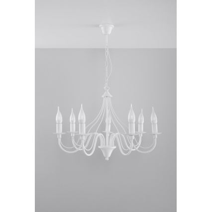 Żyrandol na łańcuchu MINERWA 7 7xE14/40W/230V biały