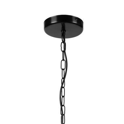 Żyrandol na łańcuchu ONDA 1xE27/15W/230V czarny/dąb