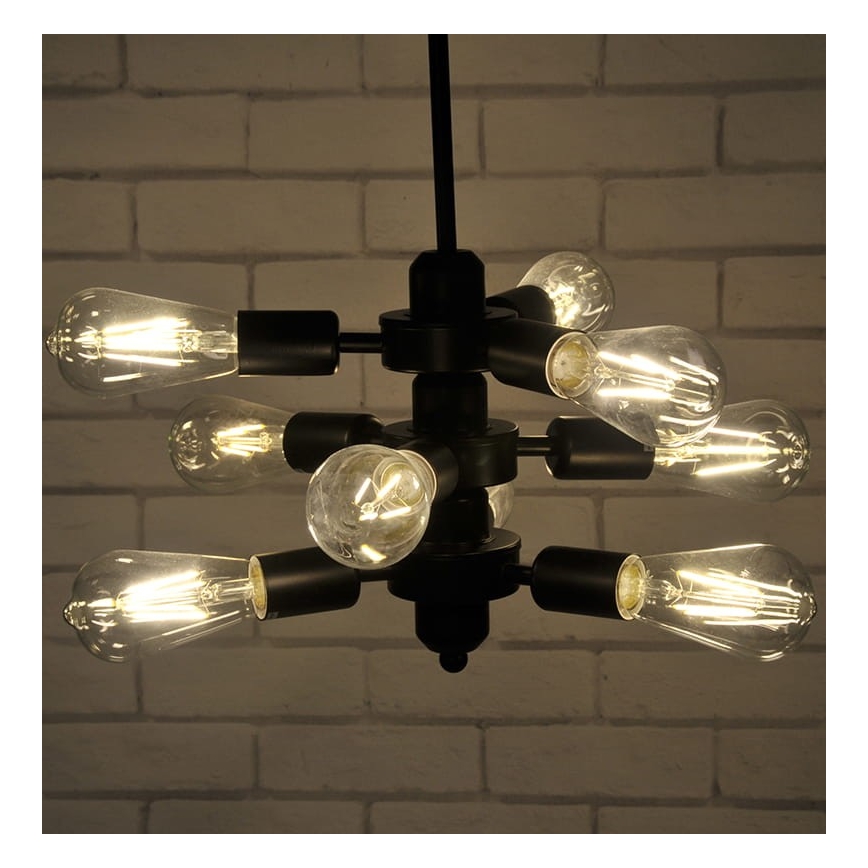 Żyrandol na łańcuchu OREBRO 9xE27/10W/230V