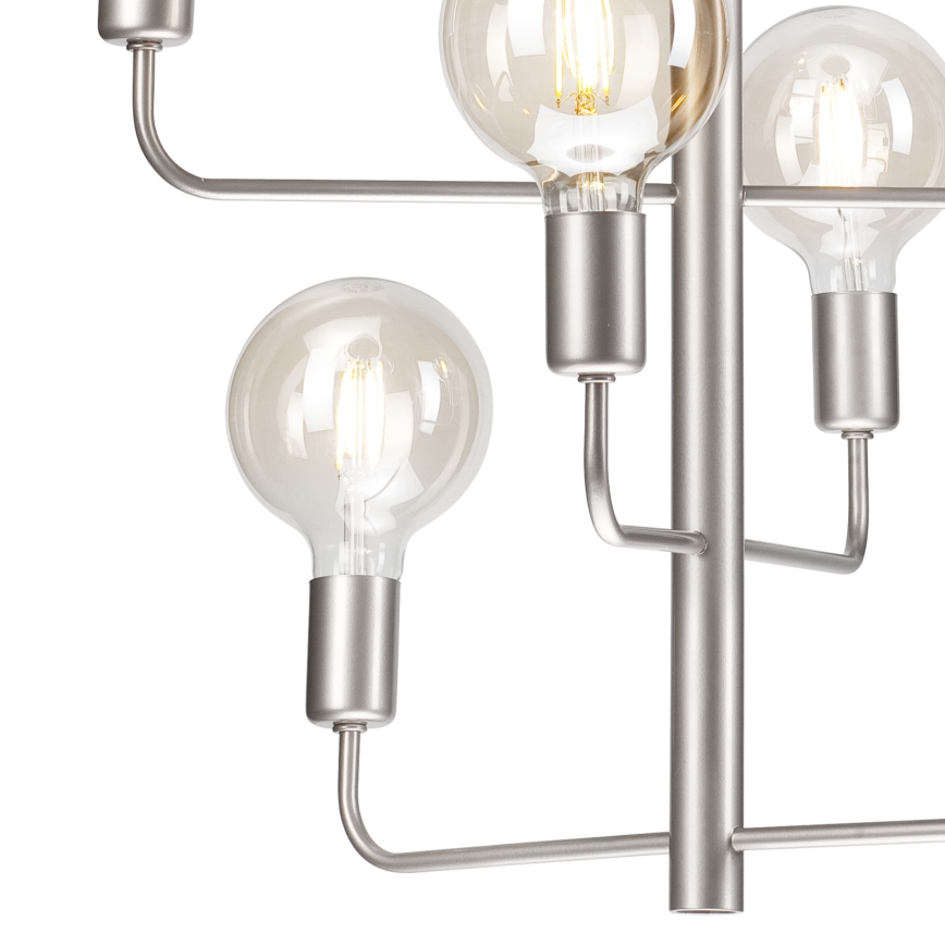 Żyrandol na łańcuchu ORLANDO 8xE27/60W/230V srebrny