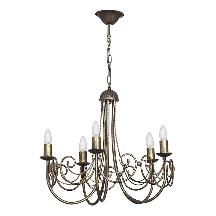 Żyrandol na łańcuchu PALACE 5xE14/60W/230V