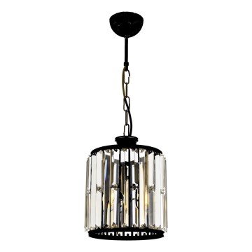 Żyrandol na łańcuchu PUNE 1xE27/40W/230V czarny