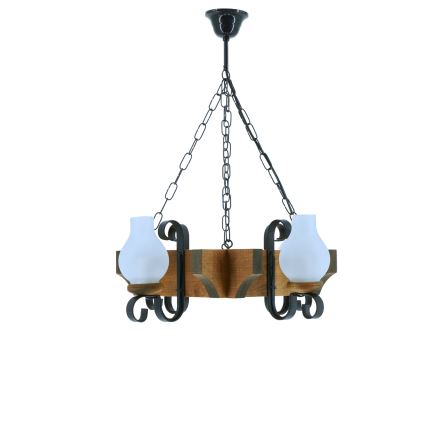 Żyrandol na łańcuchu QUEEN 4xE14/40W/230V buk