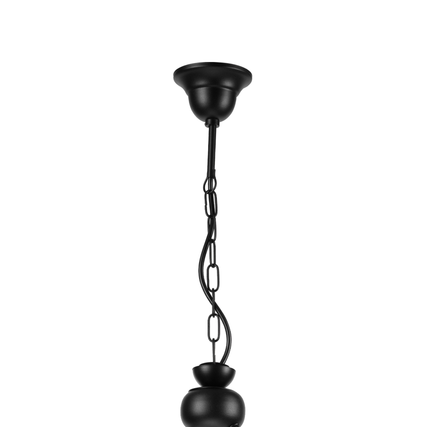 Żyrandol na łańcuchu RETRO 2xE27/60W/230V matowa czarny