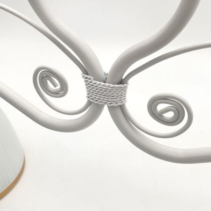Żyrandol na łańcuchu RETRO 2xE27/60W/230V matowy biały