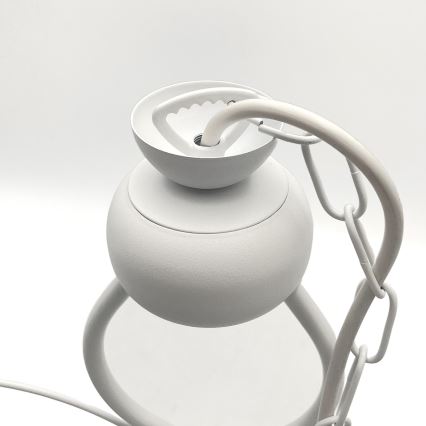Żyrandol na łańcuchu RETRO 2xE27/60W/230V matowy biały