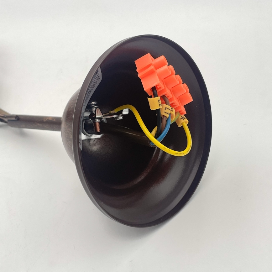 Żyrandol na łańcuchu RETRO 2xE27/60W/230V miedź/patyna