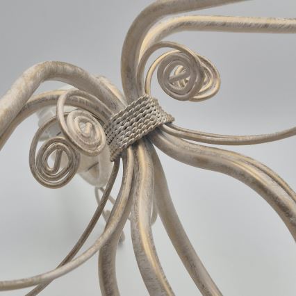 Żyrandol na łańcuchu RETRO II 5xE27/60W/230V biała patyna