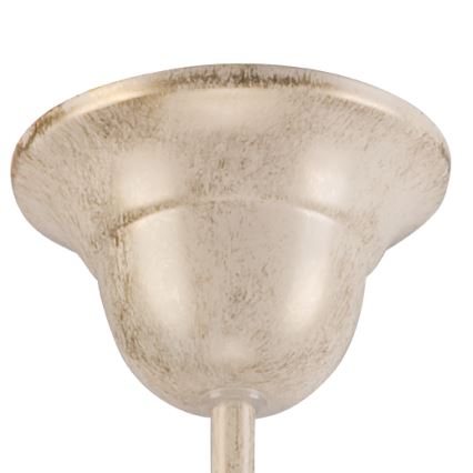 Żyrandol na łańcuchu RETRO II 5xE27/60W/230V biała patyna