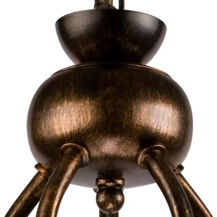 Żyrandol na łańcuchu RETRO II 5xE27/60W/230V czarna patyna