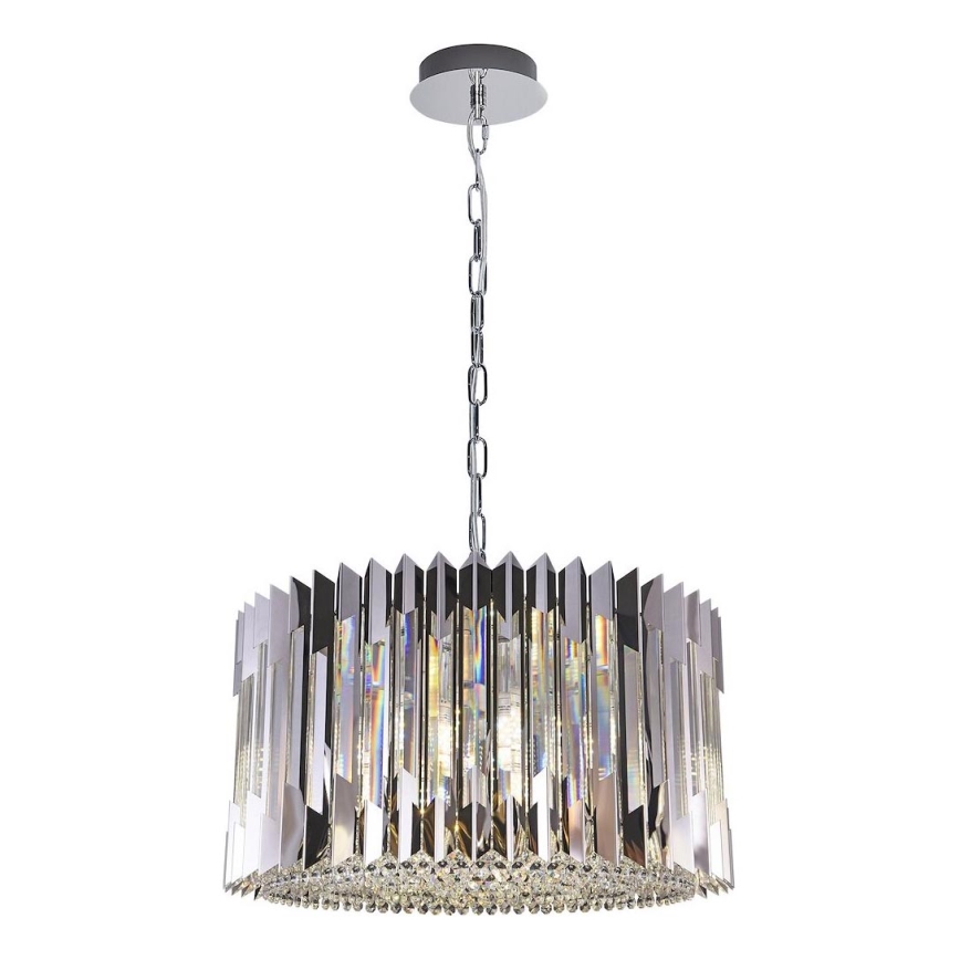 Żyrandol na łańcuchu RITZ 12xE14/40W/230V śr. 54 cm chrom błyszczący