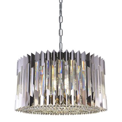Żyrandol na łańcuchu RITZ 12xE14/40W/230V śr. 54 cm chrom błyszczący