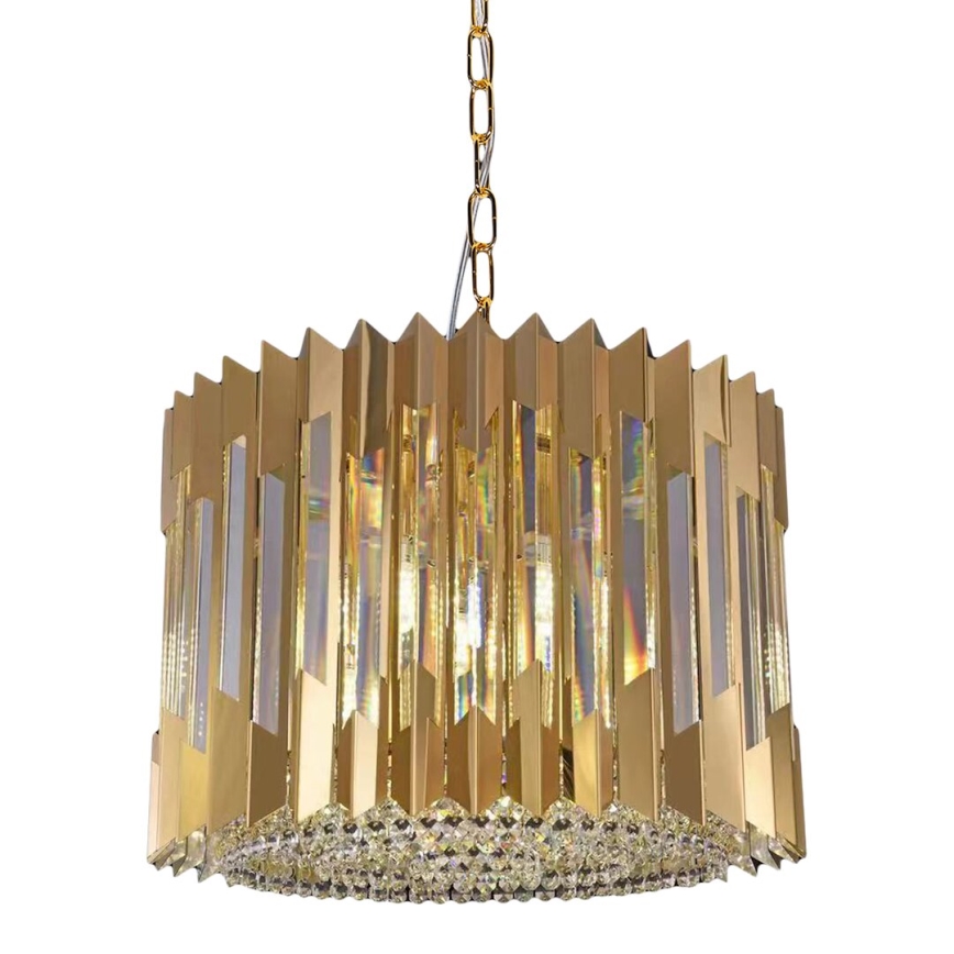 Żyrandol na łańcuchu RITZ 7xE14/40W/230V śr. 42 cm złoty