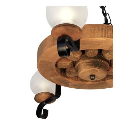 Żyrandol na łańcuchu ROATA 3xE14/40W/230V buk - FSC certyfikowano