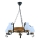 Żyrandol na łańcuchu ROATA 5xE14/40W/230V śr. 30 cm buk - FSC certyfikowano