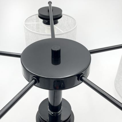 Żyrandol na łańcuchu ROSA 5xE27/60W/230V czarny/szary