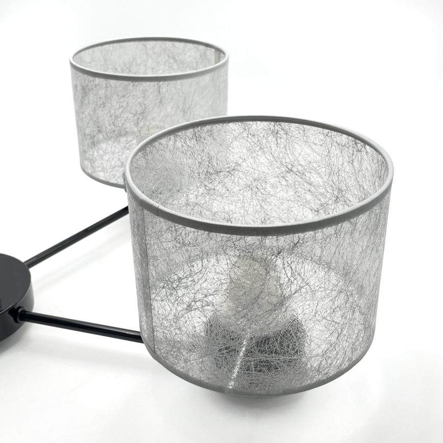 Żyrandol na łańcuchu ROSA 5xE27/60W/230V czarny/szary