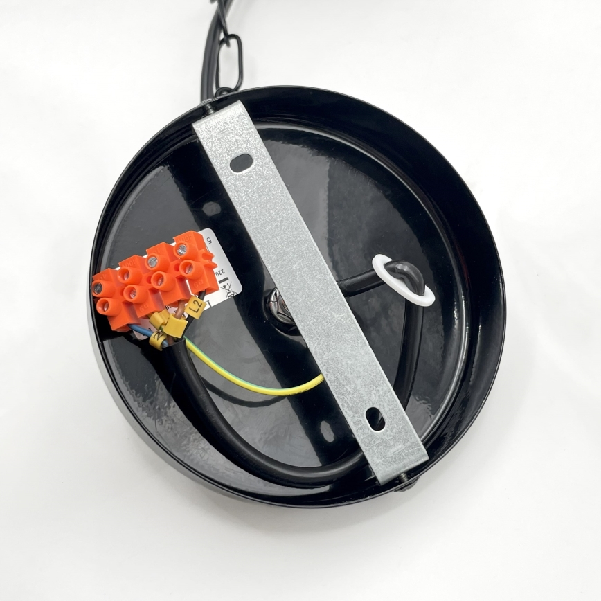 Żyrandol na łańcuchu ROSA 5xE27/60W/230V czarny/szary