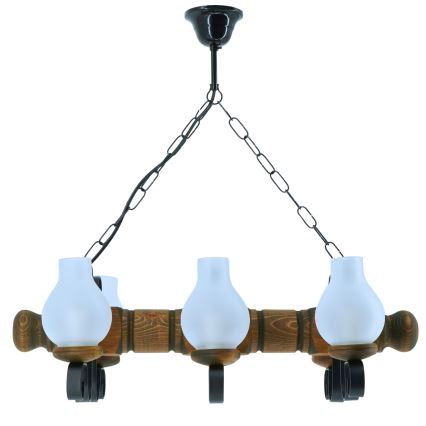 Żyrandol na łańcuchu RUSTIC 6xE14/40W/230V buk