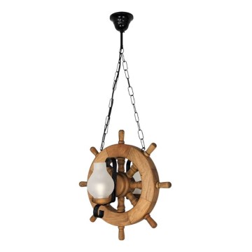 Żyrandol na łańcuchu TIMONA 2xE14/40W/230V buk - certyfikat FSC